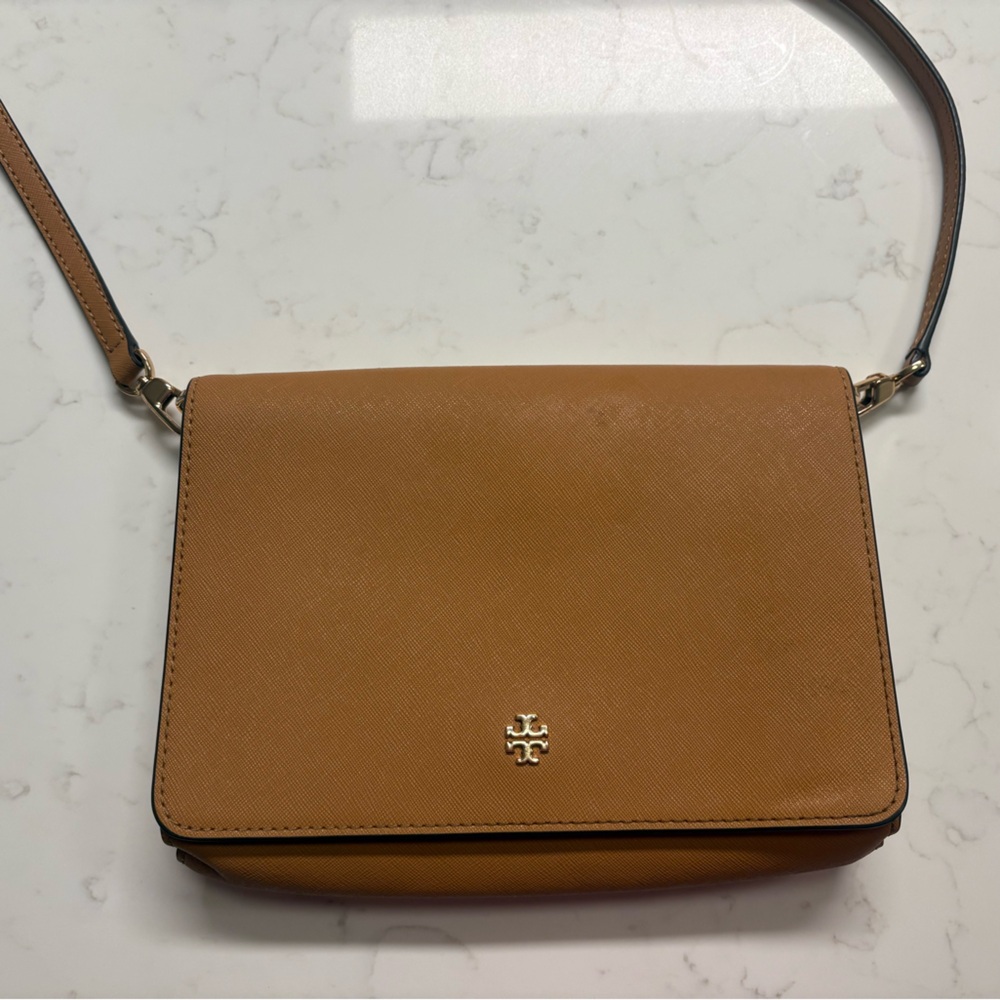 Tory Burch Tan Leather Crossbody Bag